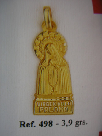 medalla virgen de la paloma oro plata